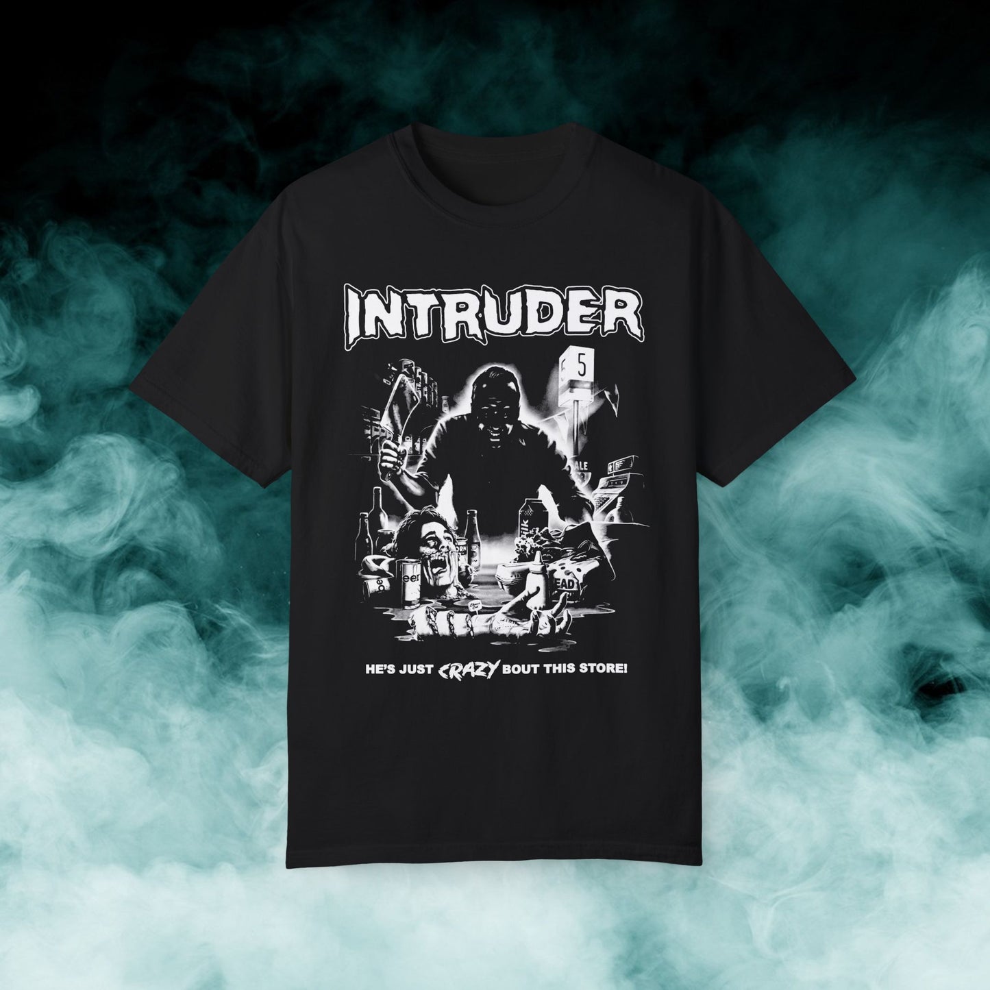 Intuder "black & white" Horror Movie T-shirt (Merch)