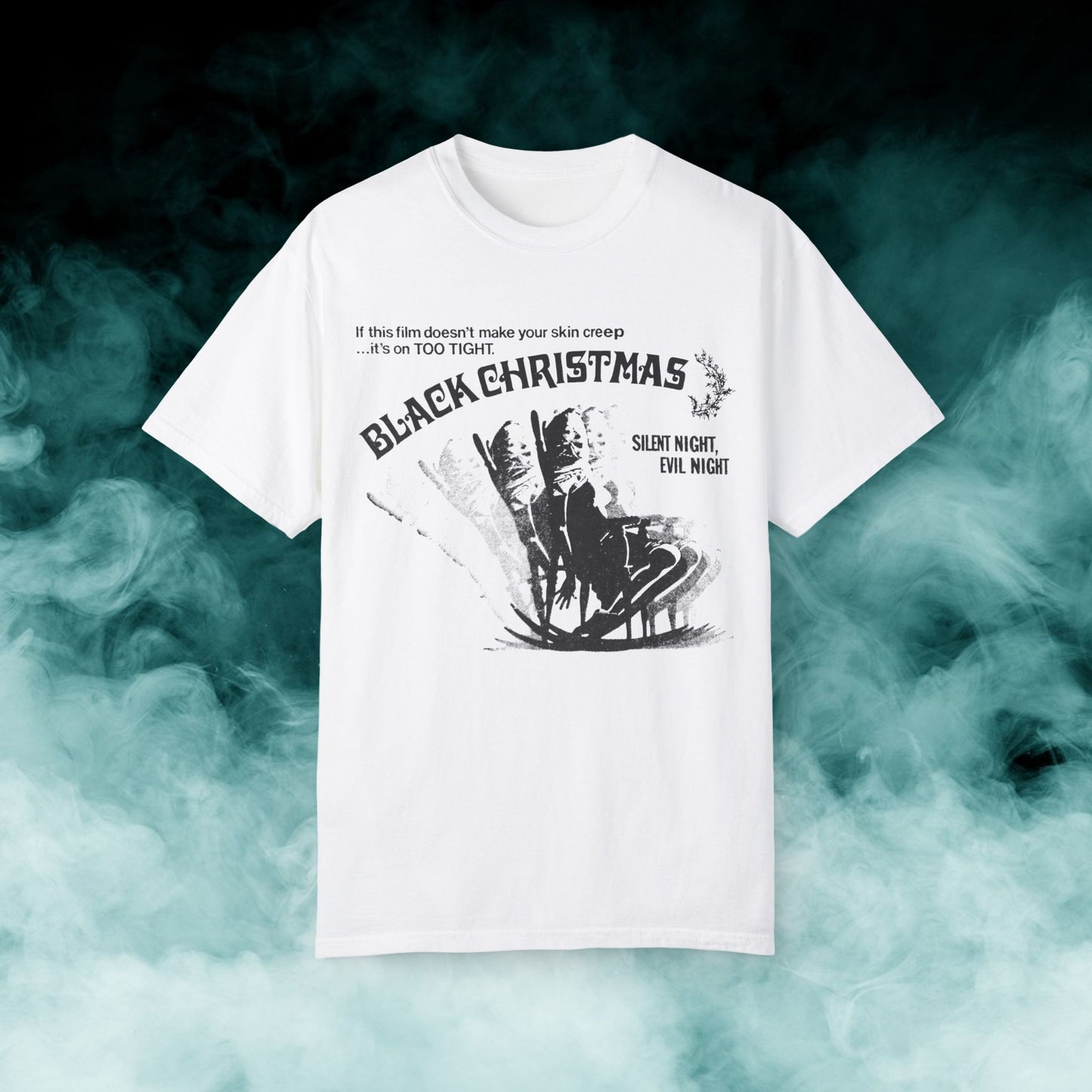Black Christmas "Silent Night, Evil Night" Horror Movie T-shirt (Merch)