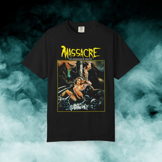 Massacre in Dinosaur Valley Horror Movie T-shirt (Merch)