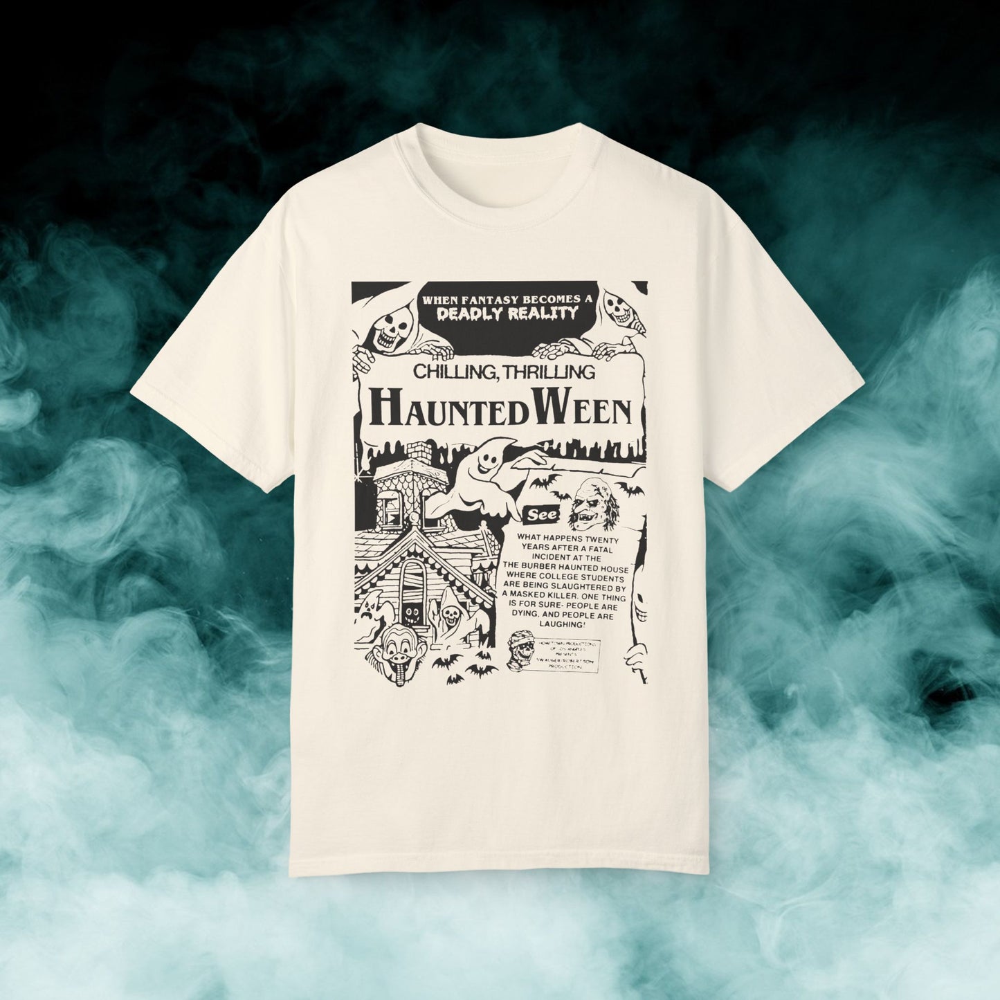 Hauntedween "When fantasy becomes..." Horror Movie T-shirt (Merch)