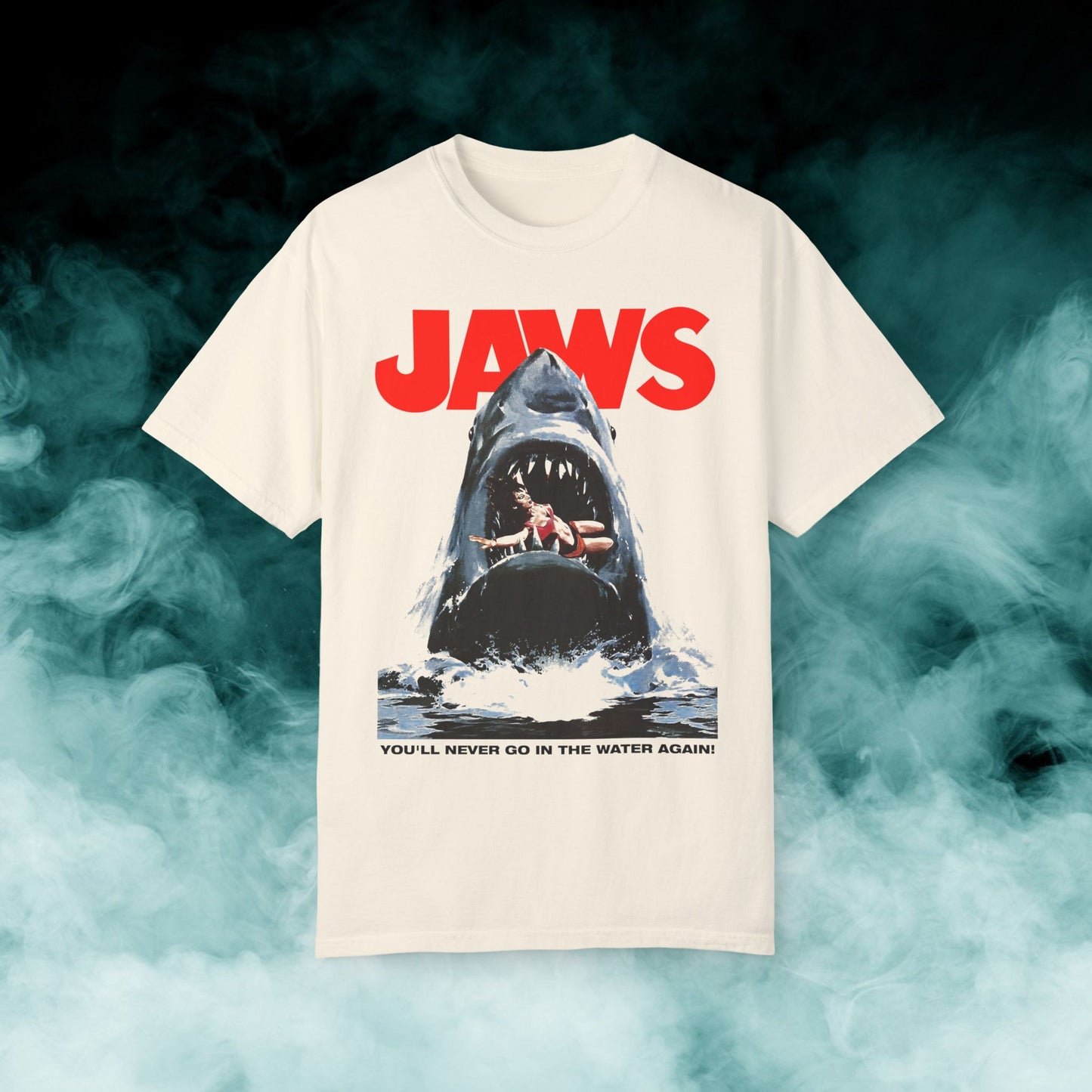 Jaws "You'll never go in the water again" Horror Movie T-shirt (Merch)