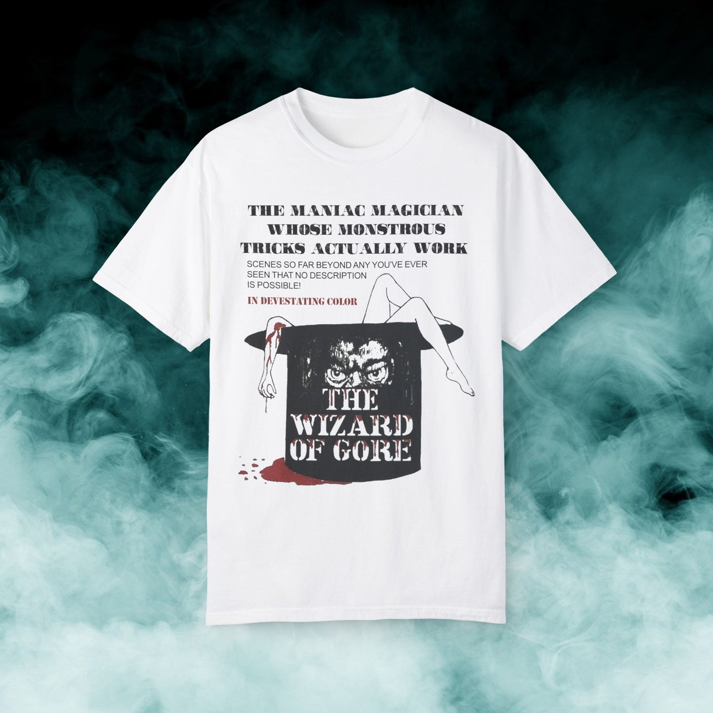The Wizard of Gore "The maniac magician" Horror Movie T-shirt (Merch)