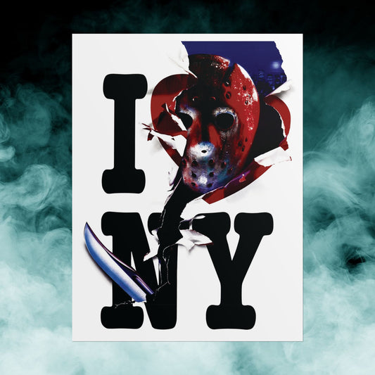 Friday the 13th "I Love New York" Horror Movie 18x24 Matte Poster (Merch)