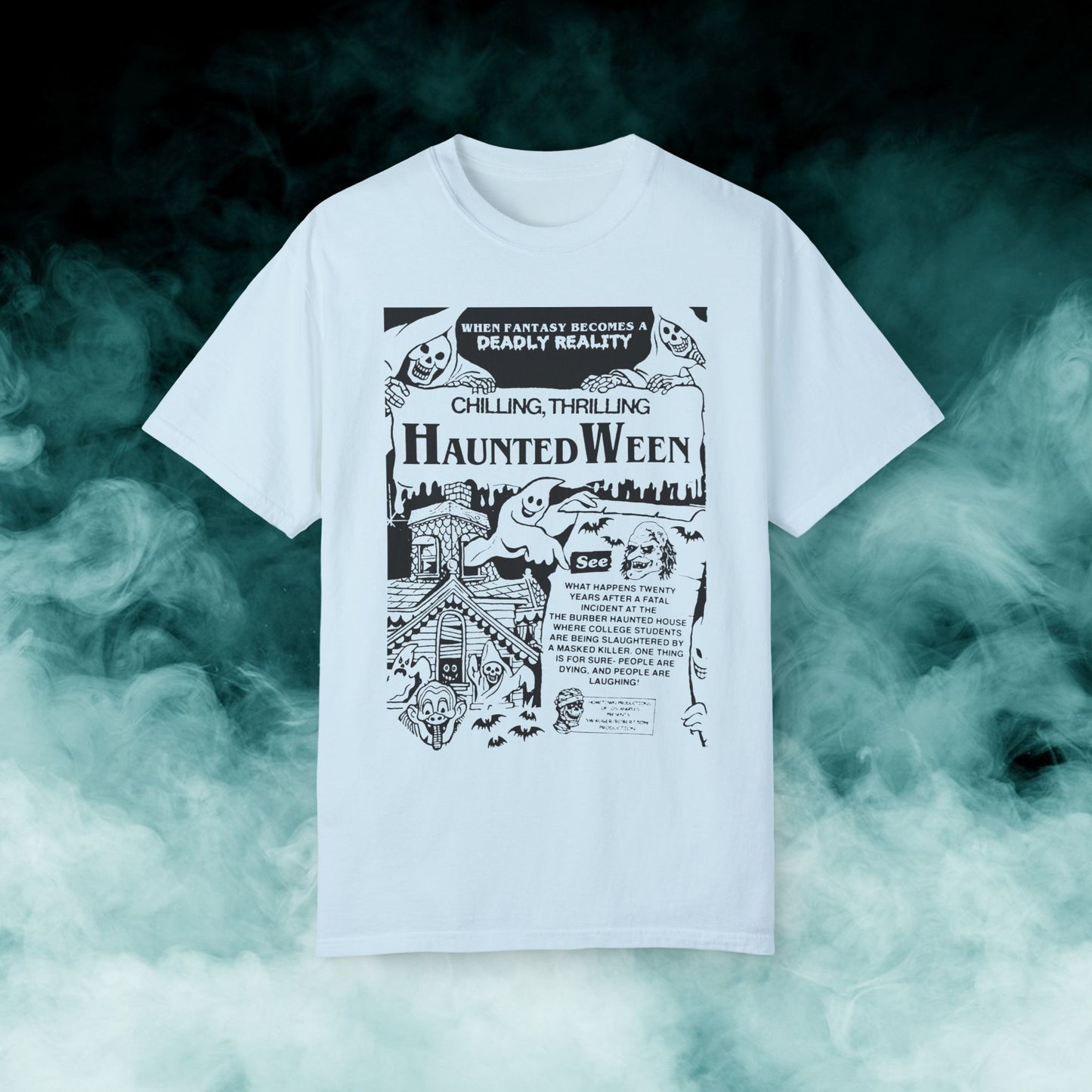Hauntedween "When fantasy becomes..." Horror Movie T-shirt (Merch)