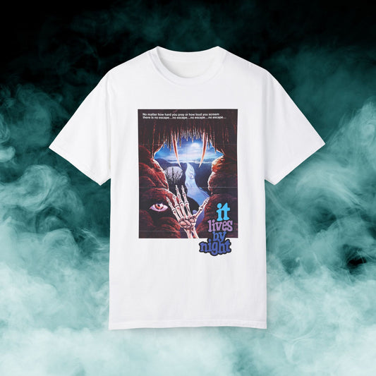 It Lives by Night Horror Movie T-shirt (Merch)