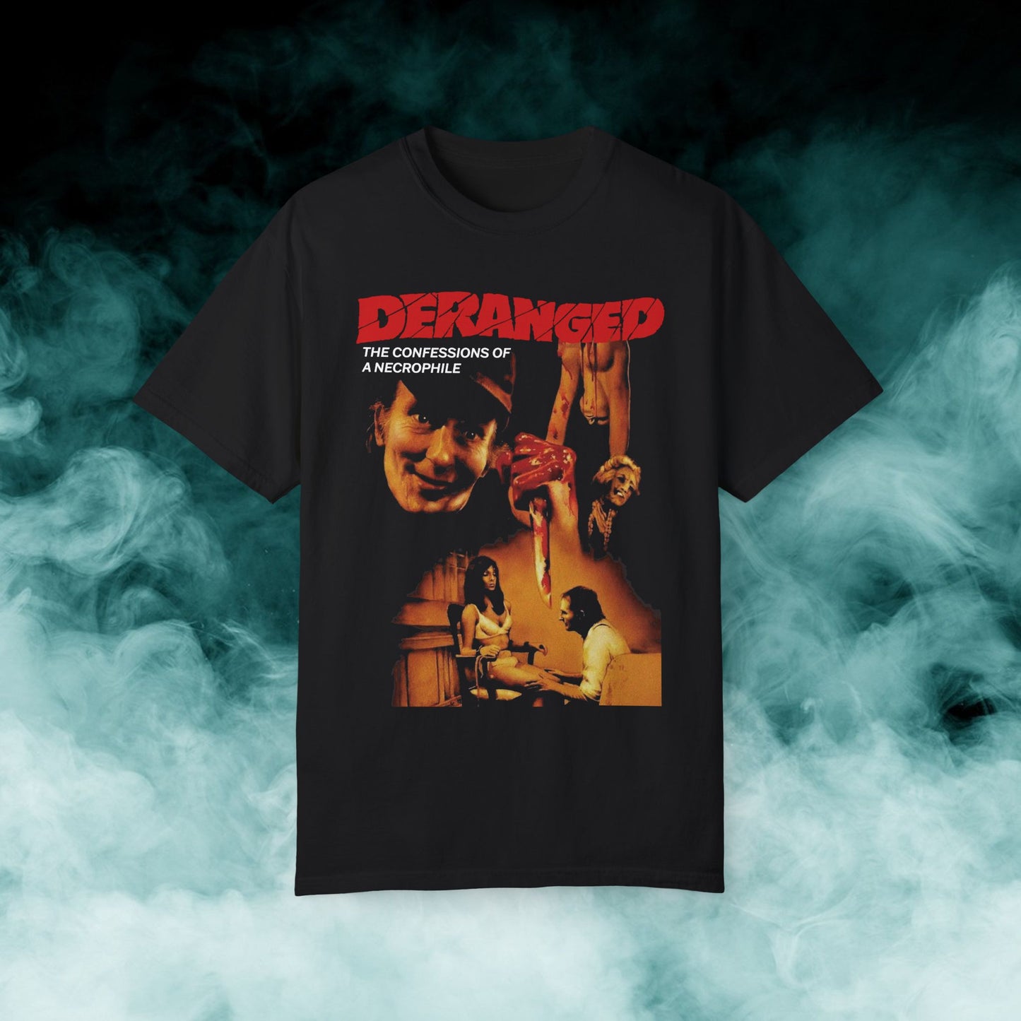 Deranged "Confessions" Horror Movie T-shirt (Merch)