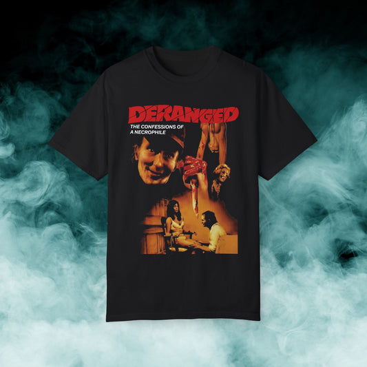 Deranged "Confessions" Horror Movie T-shirt (Merch)