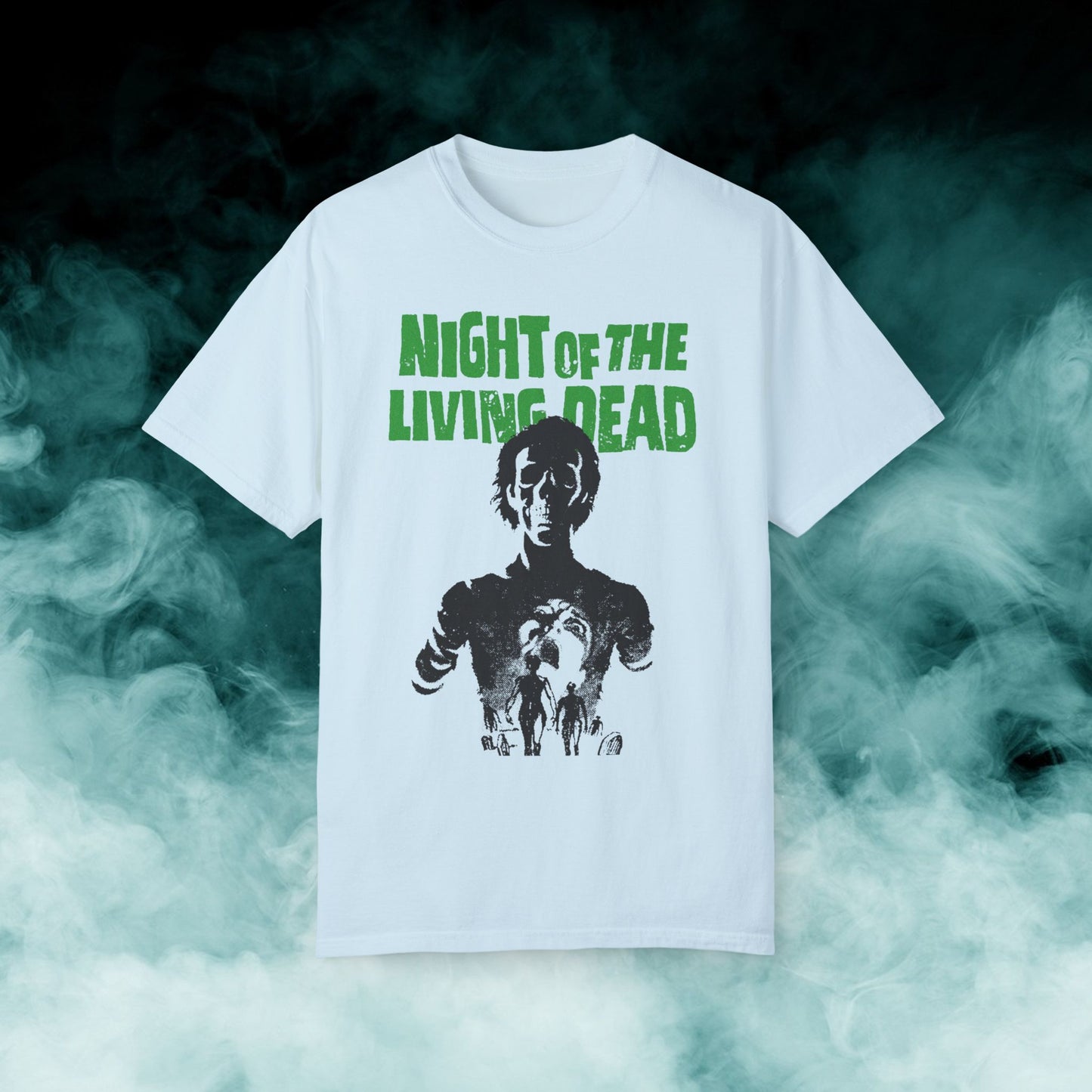 Night of the Living Dead Green Horror Movie T-shirt (Merch)