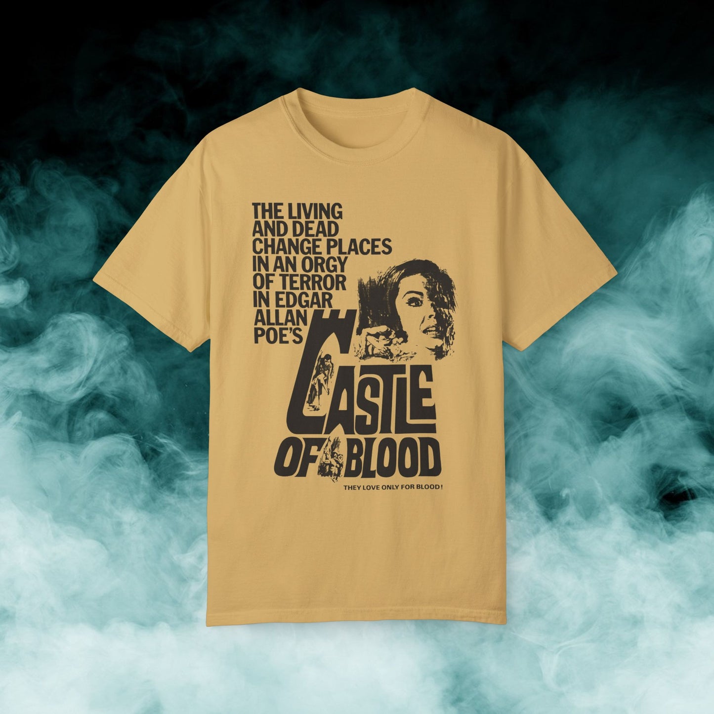 Castle of Blood Horror Movie T-shirt (Merch)