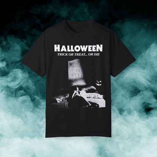 Halloween "Trick or treat... or die" Horror Movie T-shirt (Merch)