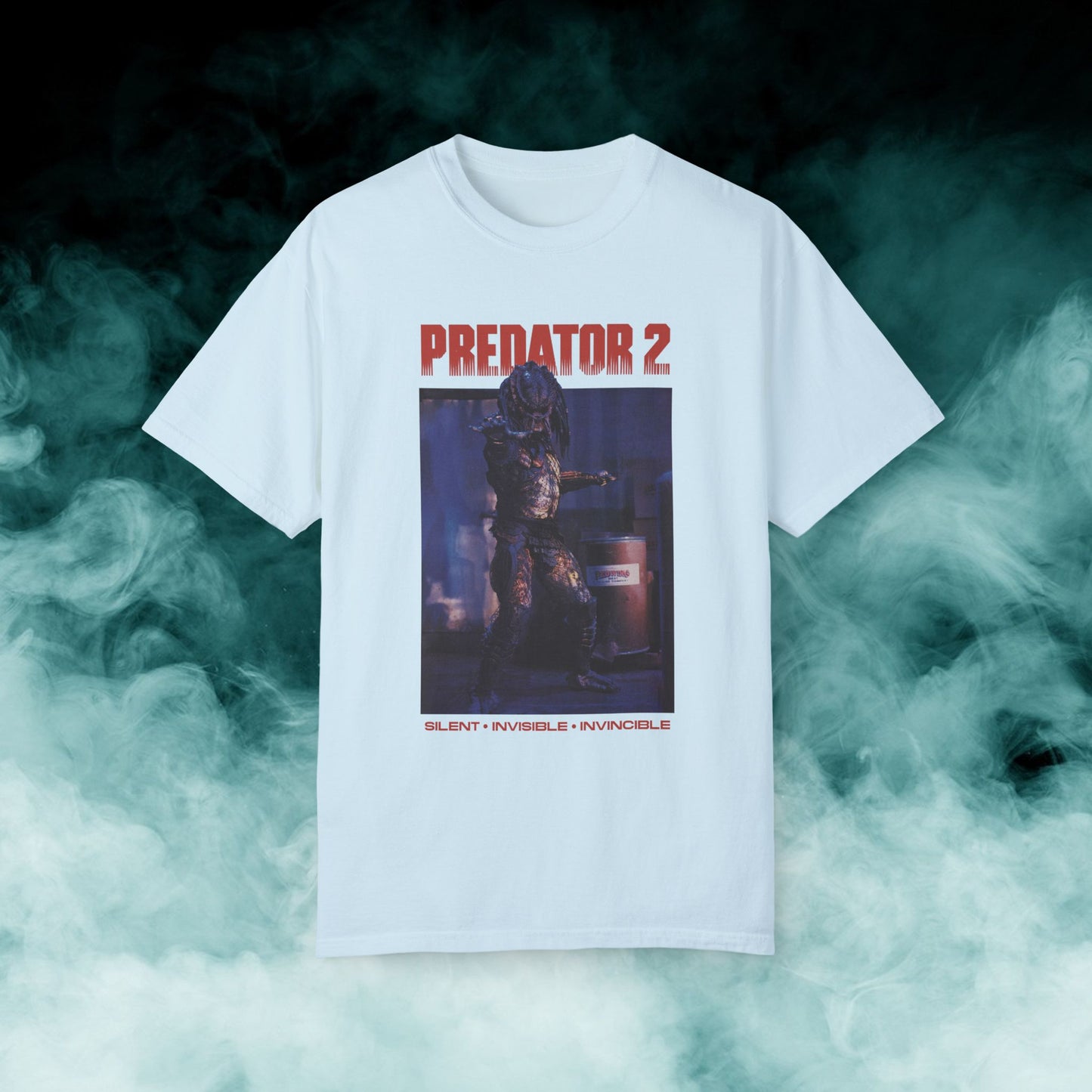 Predator 2 "Silent, Invisible, Invincible" Action/Sci-fi Movie T-shirt (Merch)