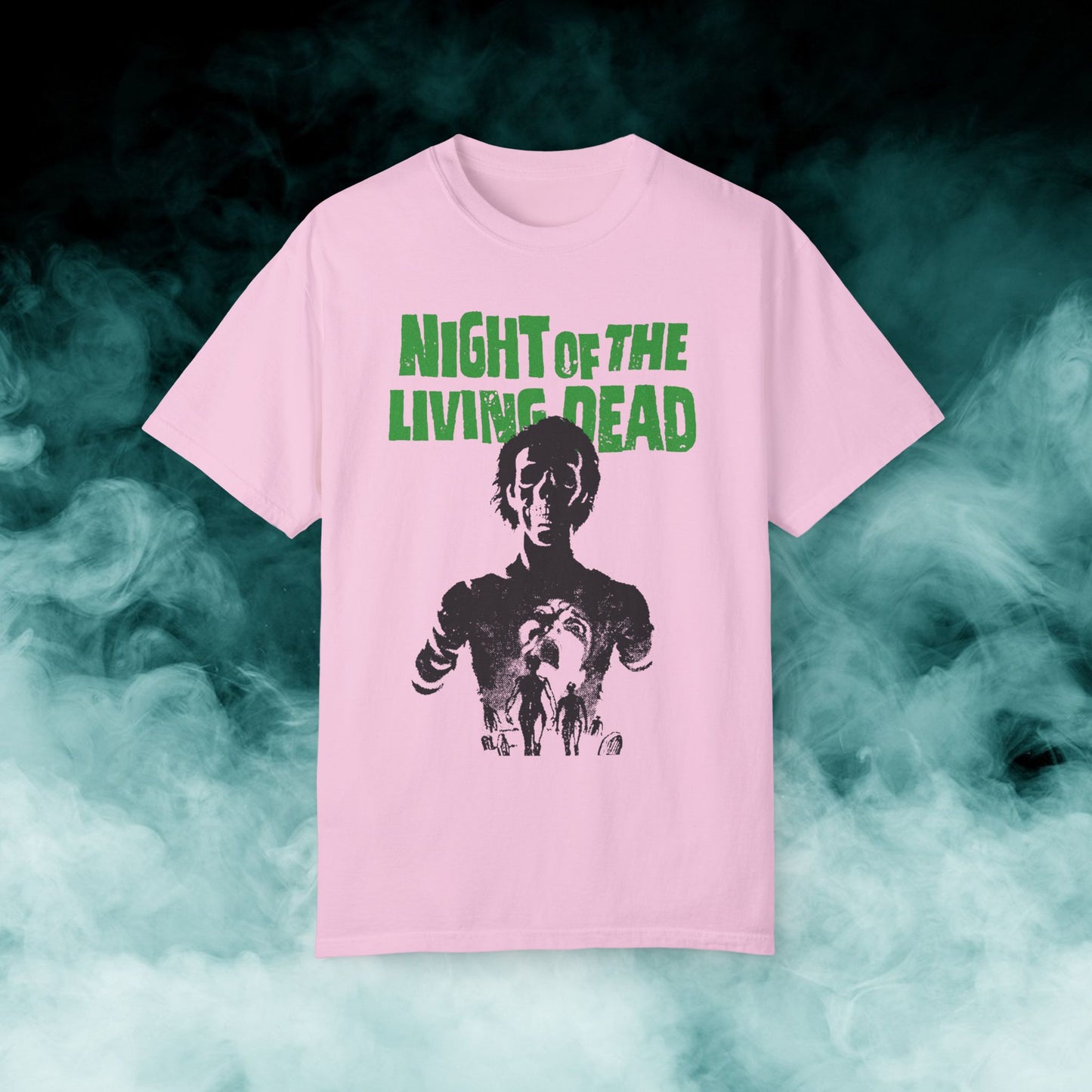 Night of the Living Dead Green Horror Movie T-shirt (Merch)
