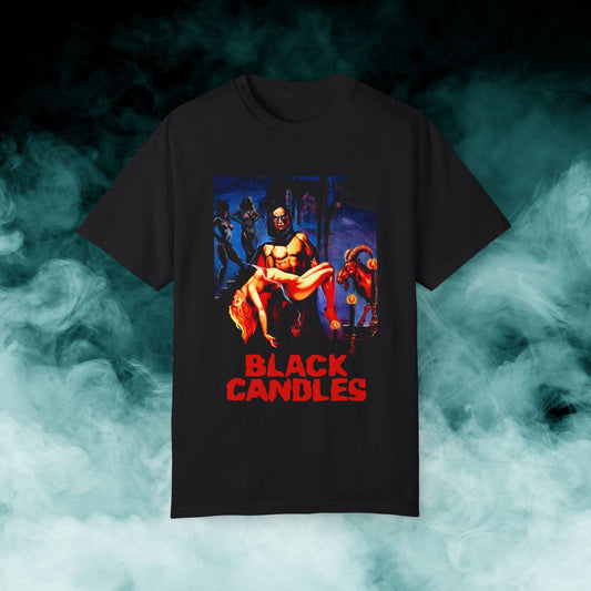 Black Candles Horror Movie T-shirt (Merch)