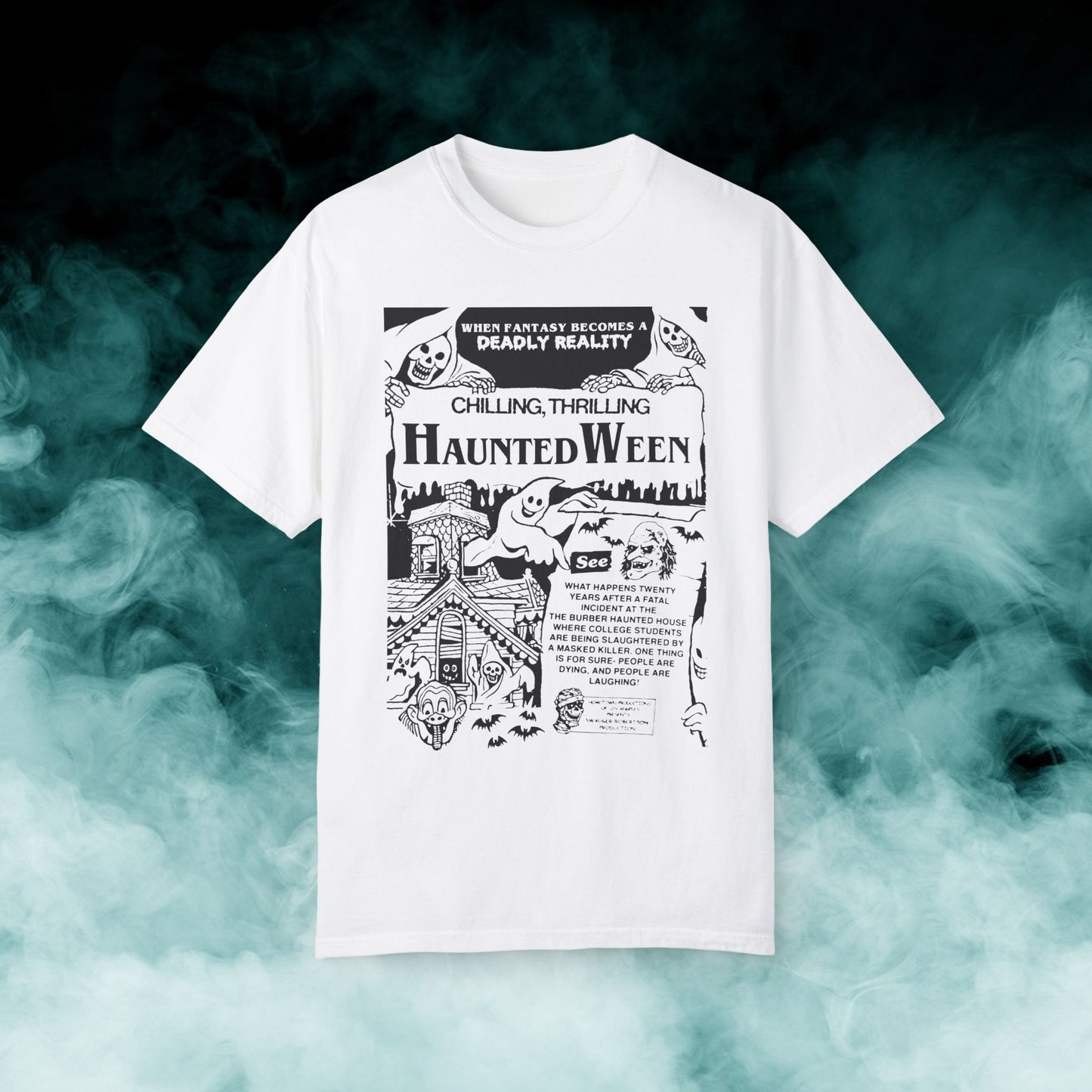 Hauntedween "When fantasy becomes..." Horror Movie T-shirt (Merch)