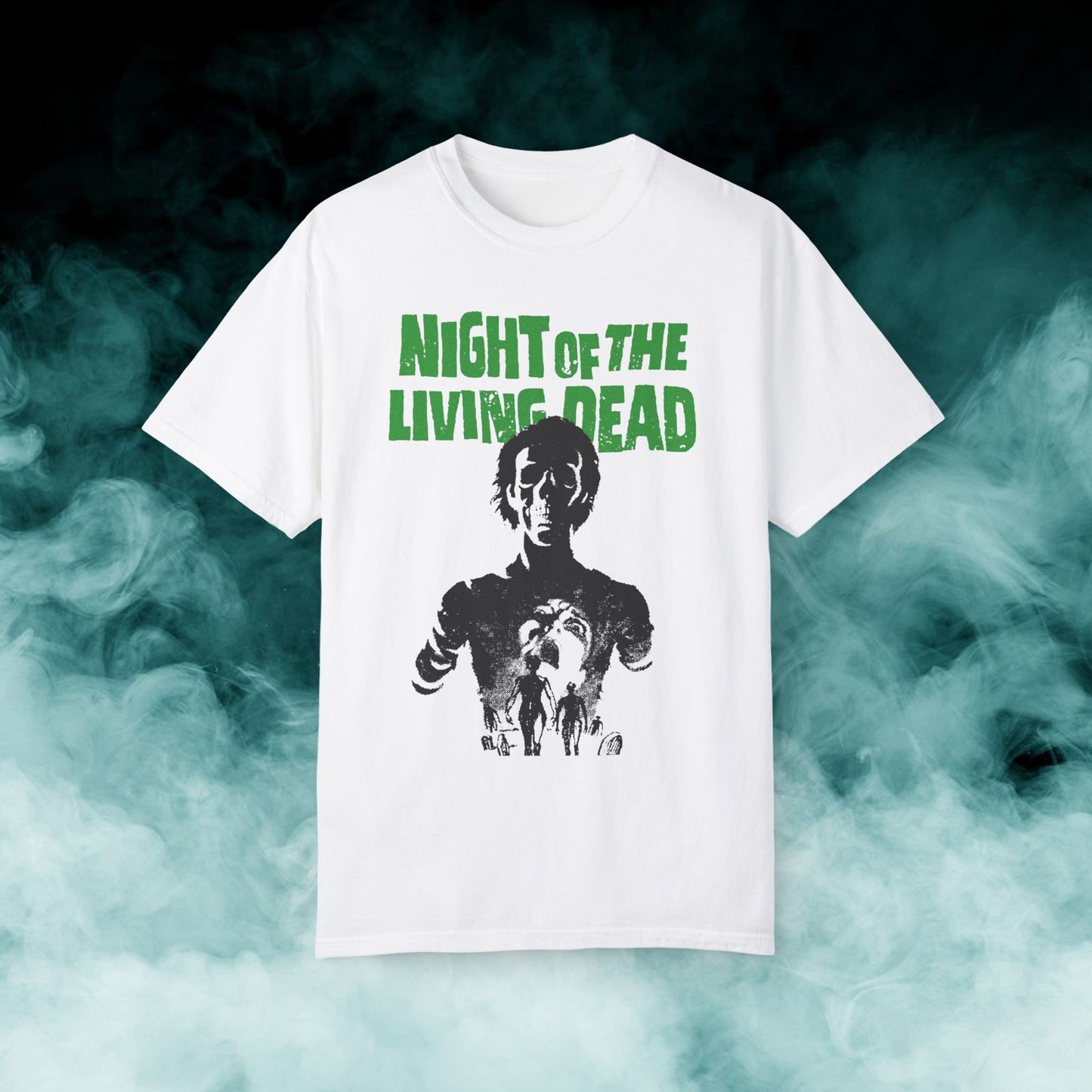 Night of the Living Dead Green Horror Movie T-shirt (Merch)