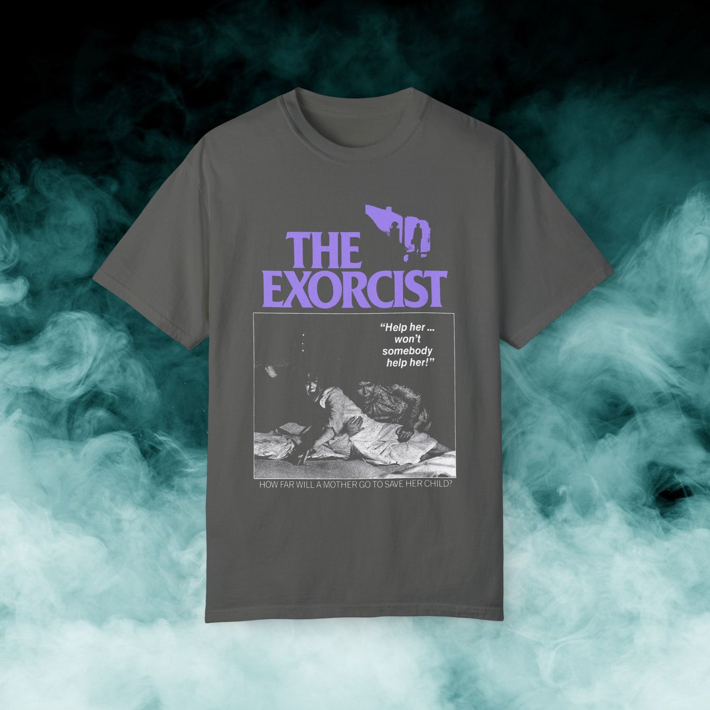 The Exorcist "How far will a mother go..." Horror Movie T-shirt (Merch)