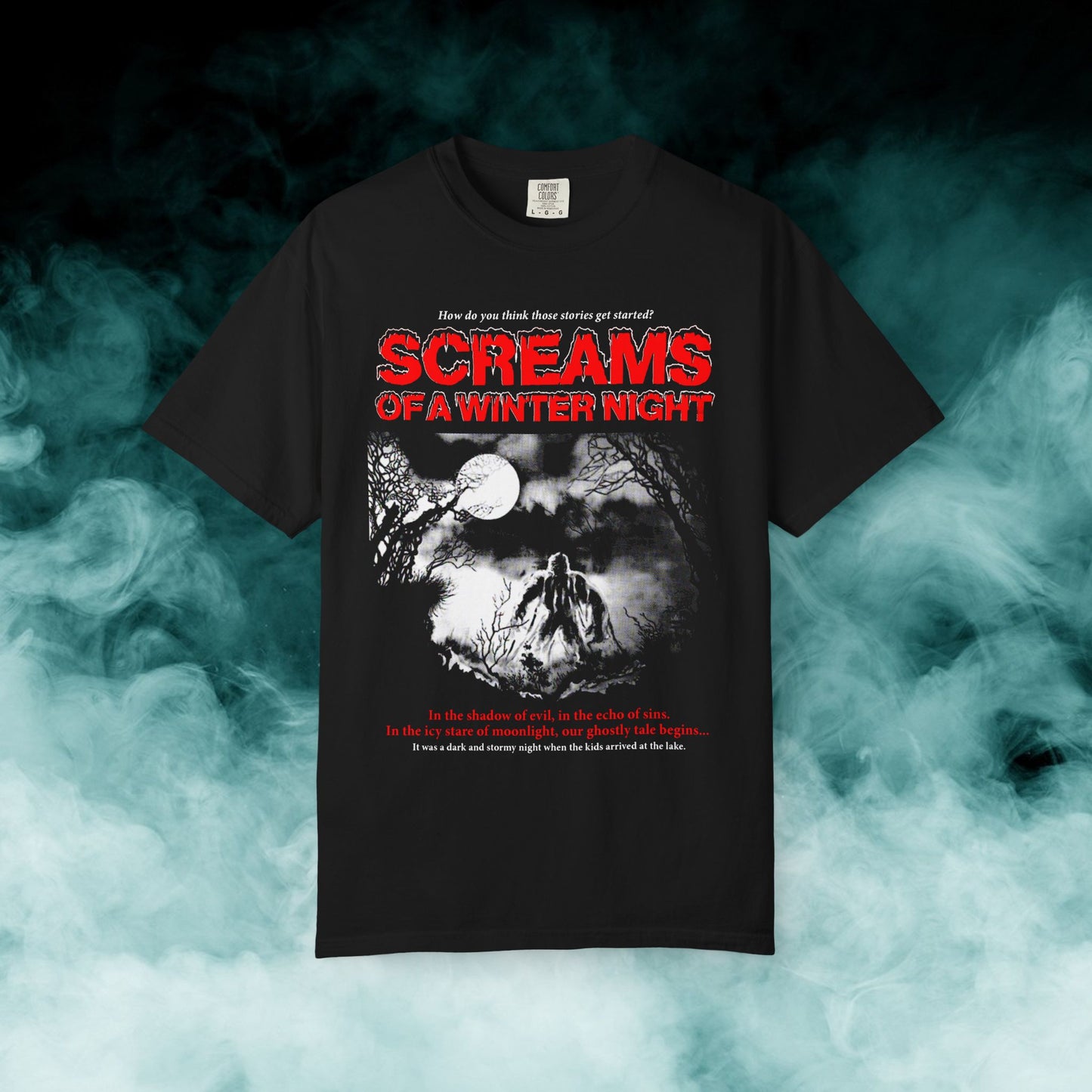 Screams of a Winter Night Horror Movie T-shirt (Merch)