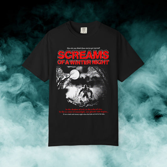 Screams of a Winter Night Horror Movie T-shirt (Merch)