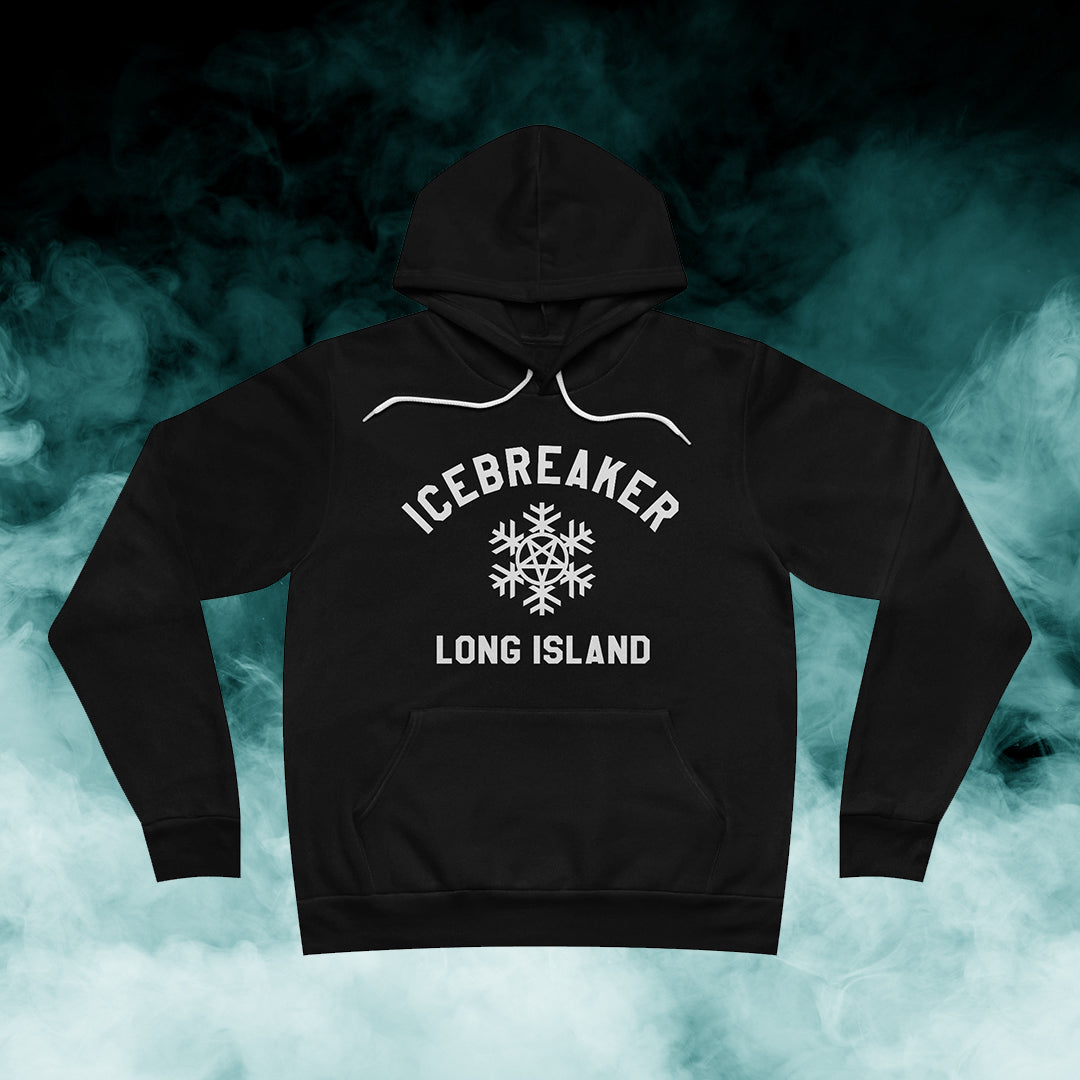 ICEBREAKER "Long Island" White Logo Fleece Pullover Hoodie (Merch)