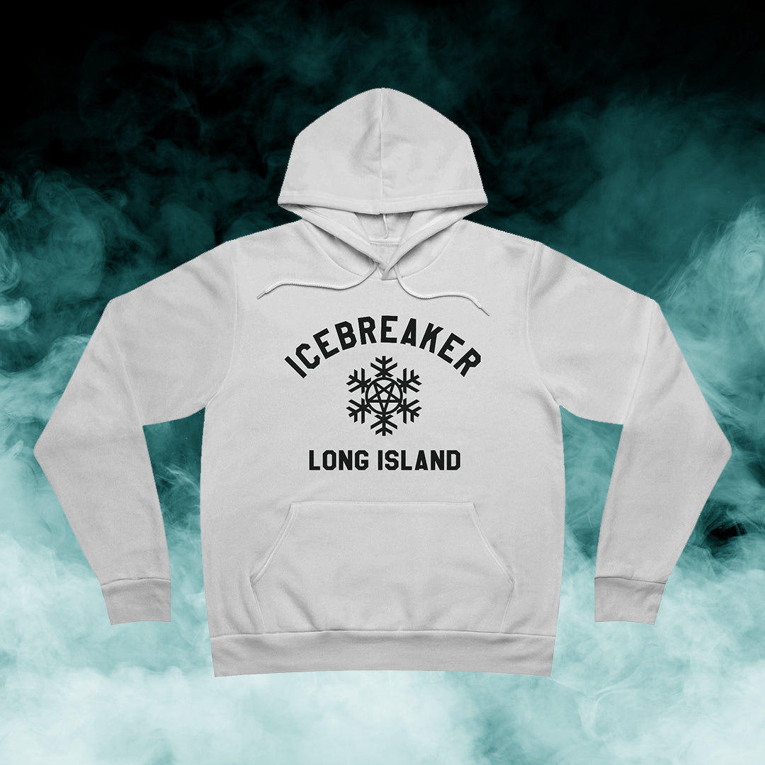 ICEBREAKER "Long Island" Black Logo Fleece Pullover Hoodie (Merch)
