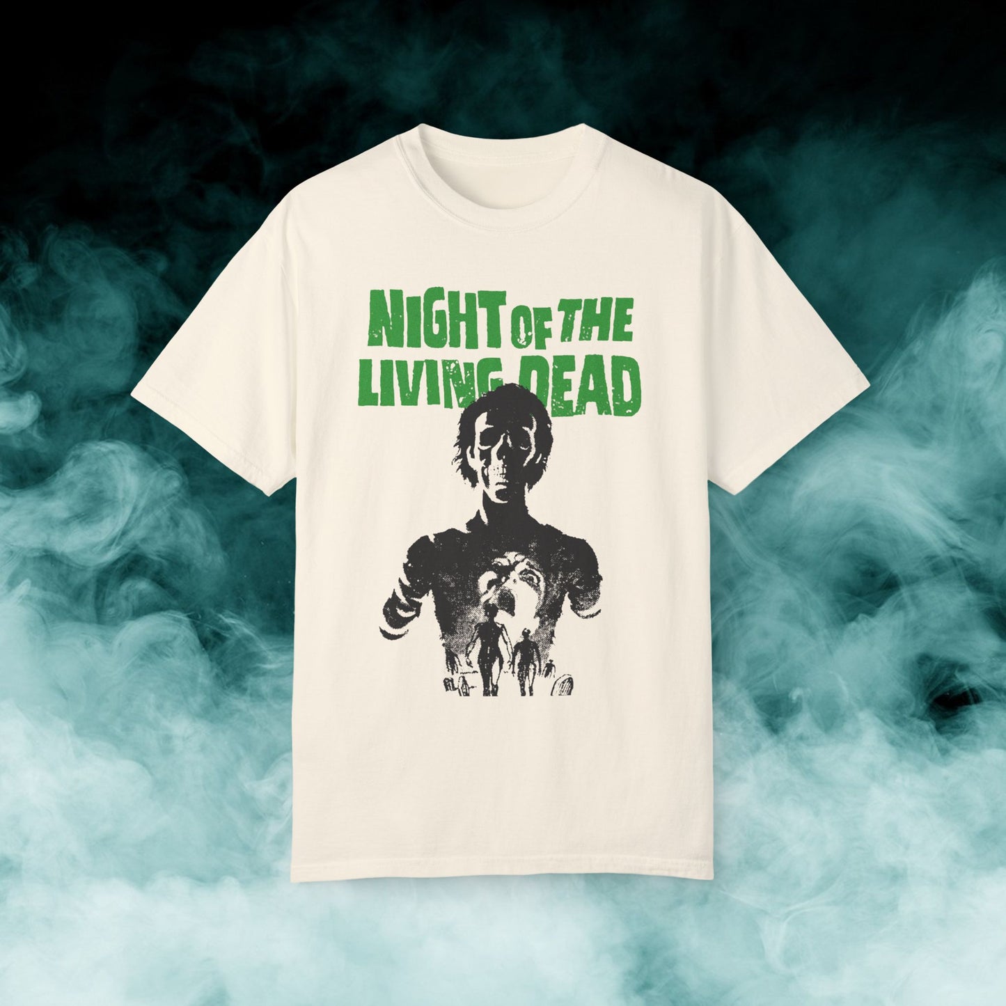 Night of the Living Dead Green Horror Movie T-shirt (Merch)