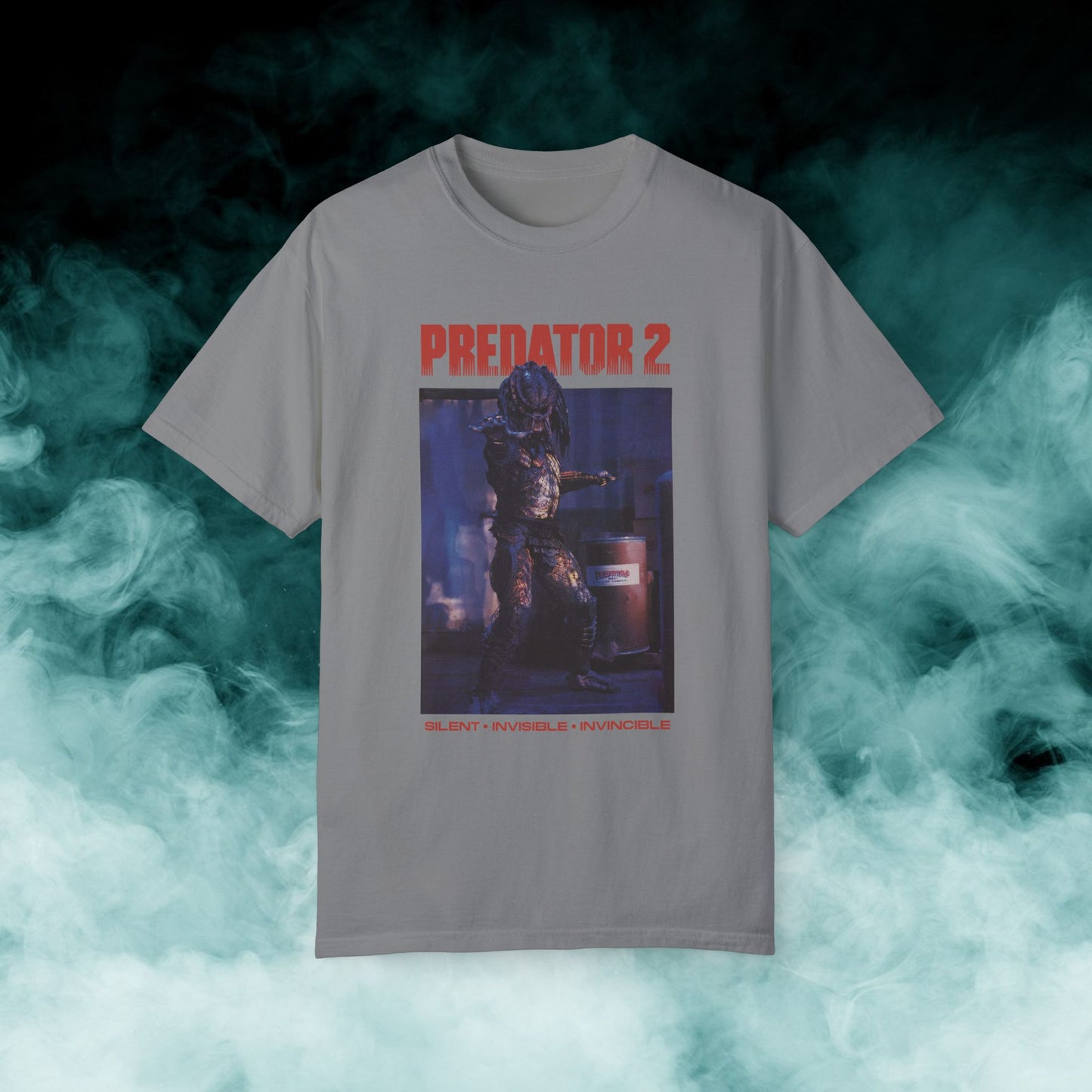 Predator 2 "Silent, Invisible, Invincible" Action/Sci-fi Movie T-shirt (Merch)
