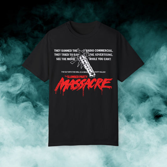 Slumber Party Massacre "Party Killer!" Horror Movie T-shirt (Merch)