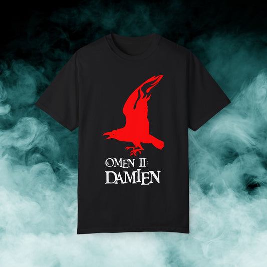 Omen 2: Damien Black Horror Movie T-shirt (Merch)