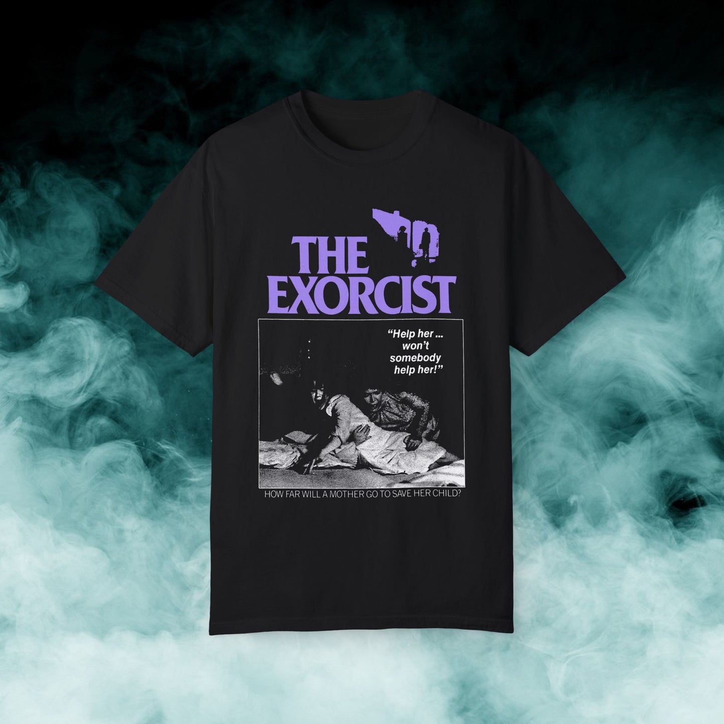 The Exorcist "How far will a mother go..." Horror Movie T-shirt (Merch)