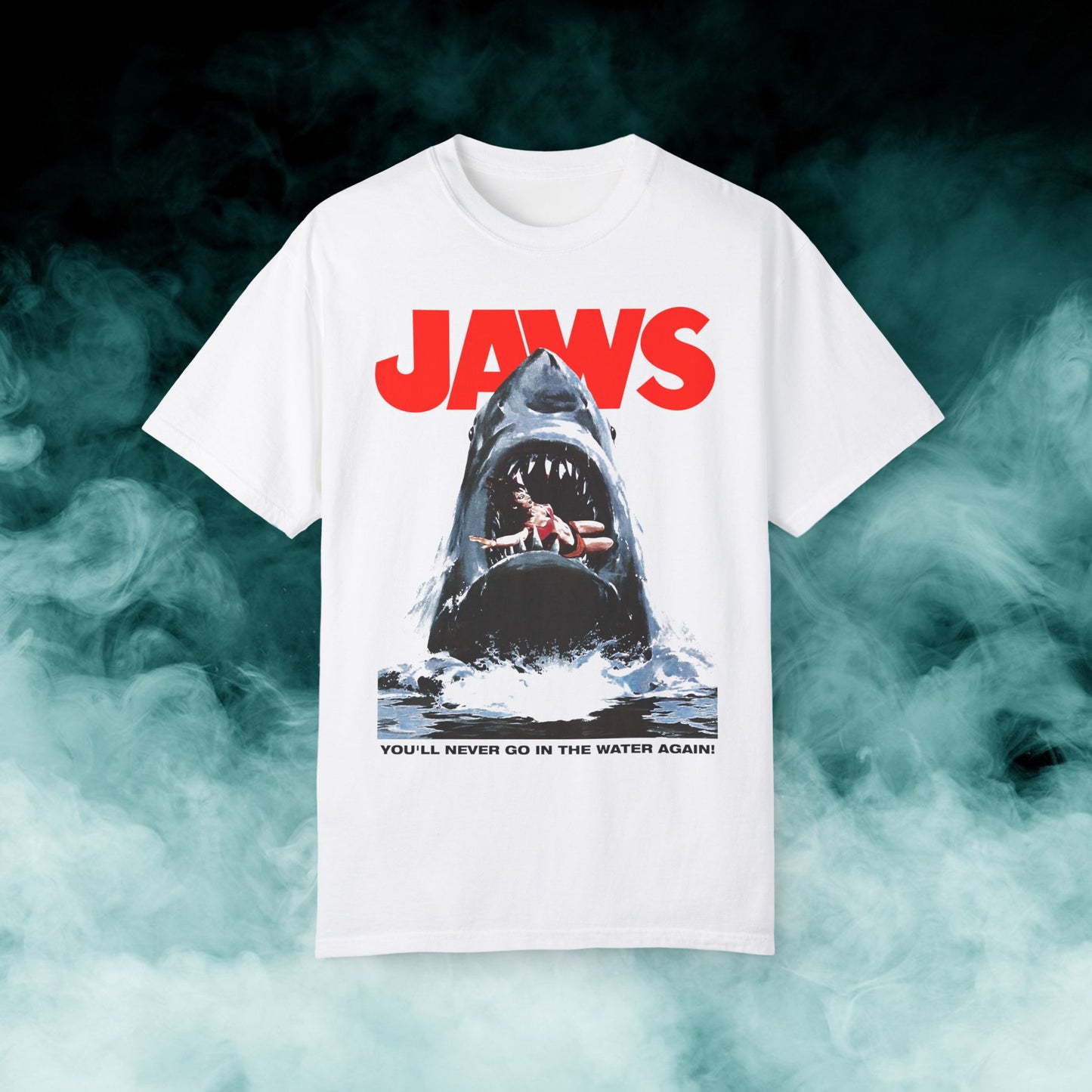 Jaws "You'll never go in the water again" Horror Movie T-shirt (Merch)