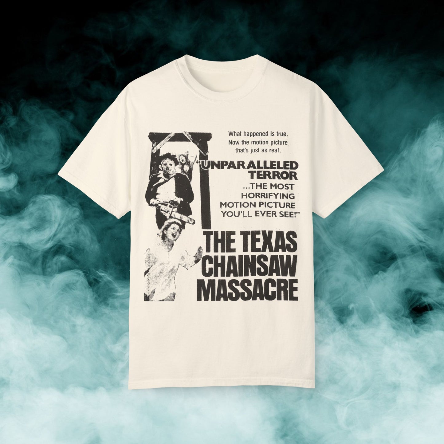Texas Chainsaw Massacre "Unparalleled Terror" Horror Movie T-shirt (Merch)
