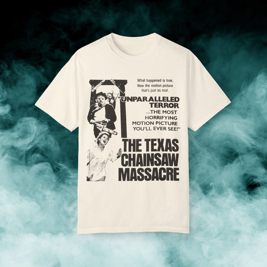 Texas Chainsaw Massacre "Unparalleled Terror" Horror Movie T-shirt (Merch)