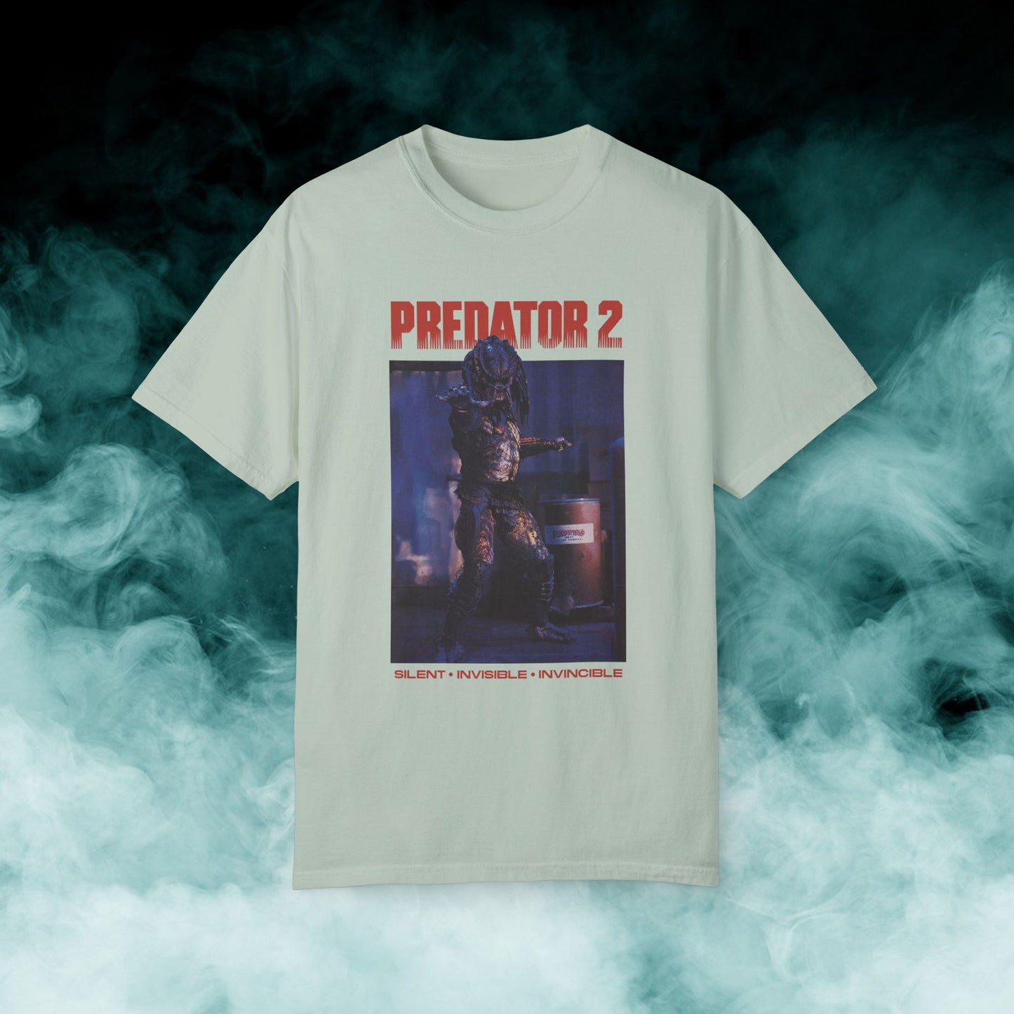 Predator 2 "Silent, Invisible, Invincible" Action/Sci-fi Movie T-shirt (Merch)