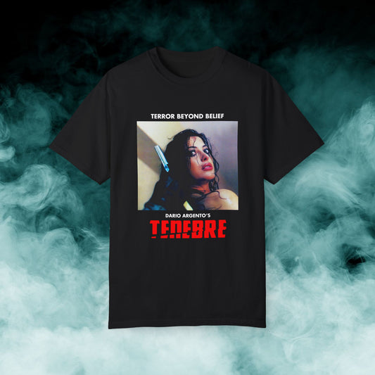 Dario Argento's Tenebre (red) Horror Movie T-shirt (Merch)