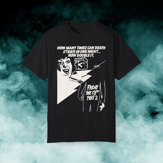 Friday the 13th Part 1 and 2 Horror Movie T-shirt (Merch)