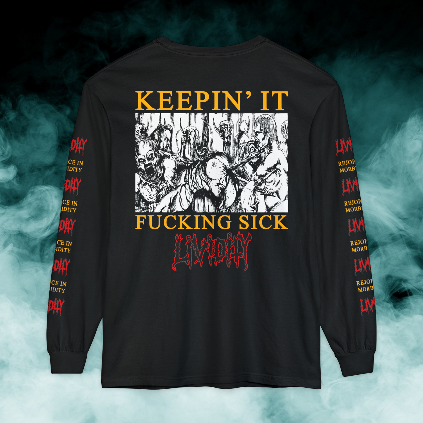 Lividity - Fetish for the Sick + Rejoice in Morbidity Longsleeve T-shirt (Merch) PRE-ORDER