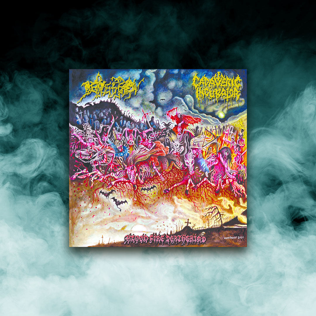 Cadaveric Incubator / Depression - Blood Fire Deathgrind Split (7" Vinyl)