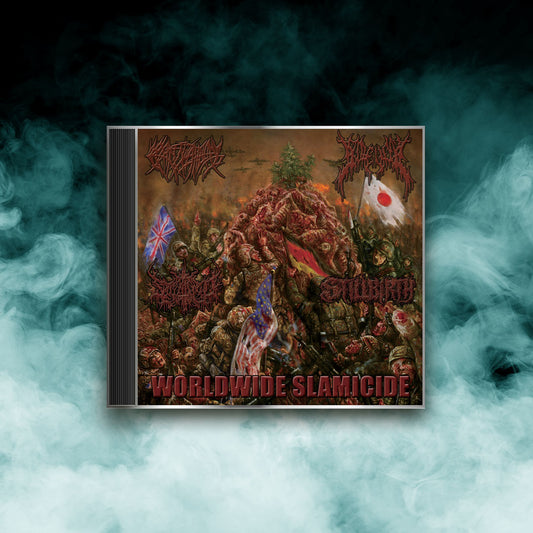Crepitation / Gorevent / Splattered / Stillbirth - Worldwide Slamicide (4 Way Split) (CD)
