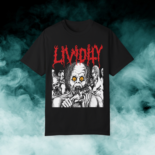 Lividity - Fetish for the Sick + Rejoice in Morbidity Shortsleeve T-shirt (Merch) PRE-ORDER