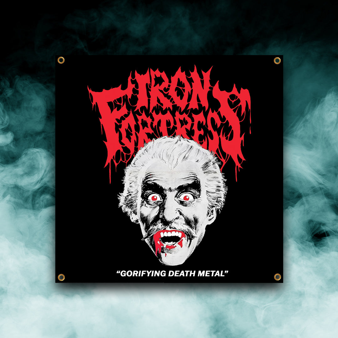 Iron Fortress - Gorifying Death Metal 3'x3' Flag (Merch)