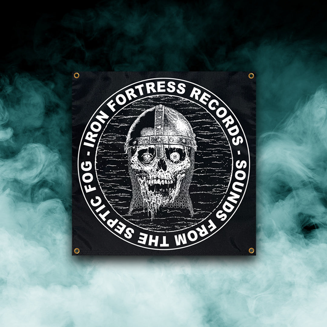 Iron Fortress - White Septic Crest Flag (Merch)