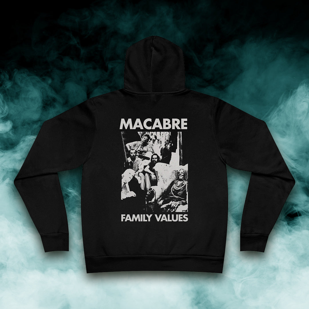 The Texas Chainsaw Massacre "Macabre Family Values" Horror Movie Fleece Pullover Hoodie (Merch)